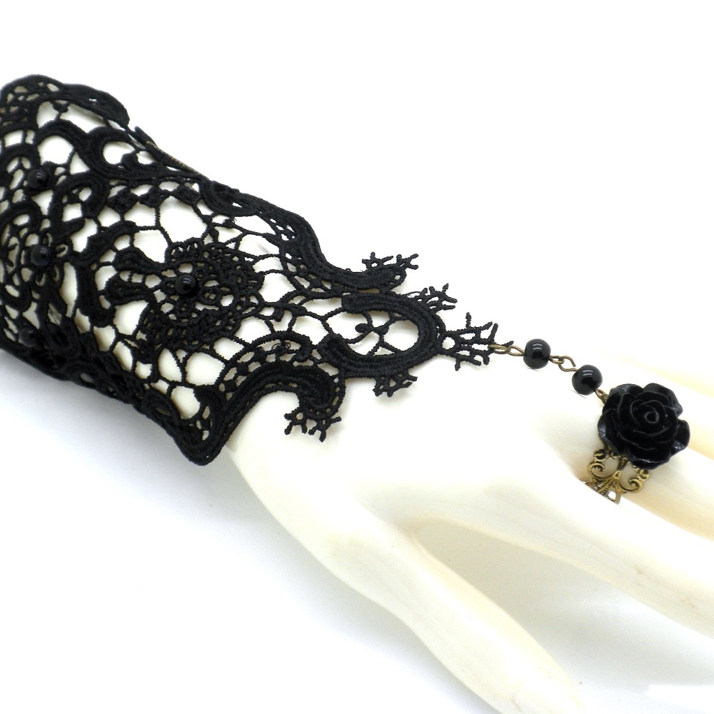 Lace Slave Bracelet Rose Ring